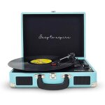 Platine vinyle vc400, tourne - disque vintage avec bluetooth, lecteur et convertisseur des vinyles, 2 ... Platine vinyle vc400, tourne - disque vintage avec bluetooth, lecteur et convertisseur des vinyles, 2 ...