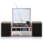 Platine vinyle vintage radio dab / dab + / fm, lecteur cd - mp3 cassette, bluetooth usb, , bois, roadstar, ... Platine vinyle vintage radio dab / dab + / fm, lecteur cd - mp3 cassette, bluetooth usb, , bois, roadstar, ...