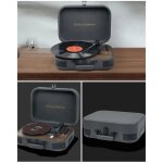 Platine vinyle vintage r�tro - bleue - bluetooth 5. 3 - usb - 33 / 45 / 78 tours