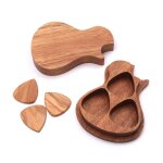 Plectres de guitare en bois avec tui, pour guitare lectrique acoustique, outil d'instruments de musique, ...