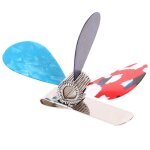 Plectre de guitare en m�tal avec porte - plectre pour guitare acoustique, banjo et ukul�l�.
