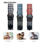 Plectres de sangle en polyester pour guitare electrique, basse, impression couleur, avec lin, matriel ...