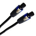 Plugger c�ble hp speakon - 15m - c�ble audio haut - parleur - conducteurs cuivre 2x2. 5mm - connecteurs ...