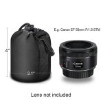 Pochette en néoprène souple pour objectif d'appareil photo dslr, cordon de protection noir, pour sony, ... Pochette en néoprène souple pour objectif d'appareil photo dslr, cordon de protection noir, pour sony, ...