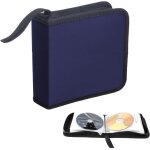Pochette de rangement pour cd, dvd, 80 disques, pour voiture et maison, bleu, bleu, unisexe Pochette de rangement pour cd, dvd, 80 disques, pour voiture et maison, bleu, bleu, unisexe