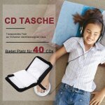 Pochette de rangement pour cd, dvd, 80 disques, pour voiture et maison, bleu, bleu, unisexe