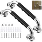 Poignée de baignoire, barre d'appui antidérapante de 33 cm, fixation murale en acier inoxydable, pour ... Poignée de baignoire, barre d'appui antidérapante de 33 cm, fixation murale en acier inoxydable, pour ...