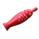 Poisson en forme de guiro instrument en bois grenouille r�pe jouet de percussion musicale pour la maison ...