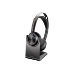 Poly voyager focus 2 - micro - casque - sur - oreille - bluetooth - sans fil - suppresseur de bruit actif ...