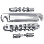 Pont de guitare verrouillage tune - o - bridge et ensemble de cordon pour lp / sg accessoires de pi�ces ...