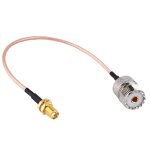 Portable antenne adaptateur cble sma femelle uhf so - 239 connecteurs femelles 15cm pour wouxun baofeng ...