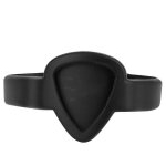 Portable mdiators bracelet picks bracelet sangle bague guitar pick holder bracelet (noir)