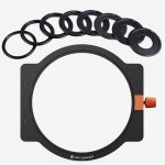 Porte filtre systme 100mm en aluminium au grand angle et 8 bagues adaptateurs inclus pour objectif appareil ...