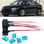 Porte fusible de voiture standard, 5 pièces, adaptateur de robinet de fusible de circuit supplémentaire, ... Porte fusible de voiture standard, 5 pièces, adaptateur de robinet de fusible de circuit supplémentaire, ...