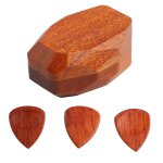 Porte - m�diator en bois petit etui de rangement portable pour accessoires de guitare a surface lisse ...