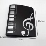 Porte - partitions a4 pour piano - etanche - noir
