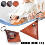 Porte - plectres de guitare en forme de triangle, etui en cuir souple, accessoires de 3 couleurs plectres, ...
