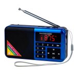 Poste radio enceinte bluetooth fm 70 - 108mhz digital st�r�o batterie 1500 mah bleu yonis