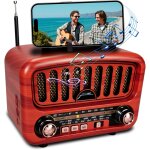 Poste radio portable avec haut - parleur bluetooth, am / fm / sw petite radio vintage avec haut - parleur ...