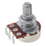 Potentiom�tre a500k, pot cannel� pour guitare electrique, effet basse, ampli, volume de 15mm, pi�ces ...