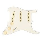 Pre - wired strat pickguard original 57 / 62 parchment 11 hole pg