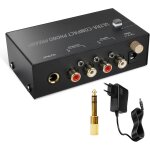 Prampli phono, pramplificateur phono, prampli phono pour tourne - disque avec adaptateur 12 v cc, ...