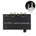 Pramplificateur d'entre et de sortie pour plateau tournant, phono noir, volume rglable, portable avec ...