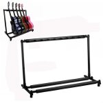 Prsentoir de guitare pliable en mtal - 9 racks pour instruments de