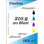 Pripa lot de 20 feuilles de papier photo brillant 210 g / m a3standard, brillant a schage rapide, ...