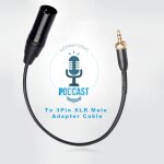 Prise audio mle avec filetage interne  3 broches xlr mle, cble adaptateur pour sony d12 / d21 pour ...