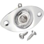 Prise jack plat d'entr�e de sortie ovale avec vis pour pi�ces de guitare electrique de style