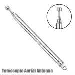 Prise mâle avec adaptateur pour récepteur stéréo radio de table, 7 sections de remplacement antenne aérienne ... Prise mâle avec adaptateur pour récepteur stéréo radio de table, 7 sections de remplacement antenne aérienne ...