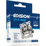 Prise satellite tv universelle tvt - 300, prise de passage tv - r - sat encastré 3 connecteurs, convient ... Prise satellite tv universelle tvt - 300, prise de passage tv - r - sat encastré 3 connecteurs, convient ...