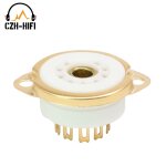 Prise de tube  vide b9a 9 broches, base de assujeten cramique, prise de lampe d'alimentation pour 12ax7 ...