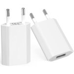 Prise usb secteur (2 packs) chargeur pour iphone. samsung xiaomi sony lg smartphones iwatch appareils ...