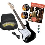 Pro st3 - bk / rw - l guitare electrique gaucher black avec accessoires