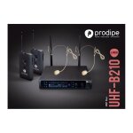 Prodipe uhf b210 dsp headset duo - 2 microphones serre tête Prodipe uhf b210 dsp headset duo - 2 microphones serre tête