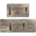[produit jingke] tapis de cuisine jsk - km01 style de bouteille de vin brun style de bouteille de vin ...