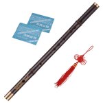 Professionnel noir bambou dizi fl�te traditionnelle faite a la main chinois musique instrument a vent ...