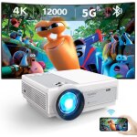 Projecteur 1920x1080p full hd support�e, bluetooth vid�oprojecteur, mini r�troprojecteur 12000l, compatible ...