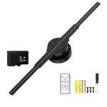 Projecteur holographique 3d 244 led de surbrillance, lecteur holographique, ventilateur pour image, vid�o, ...