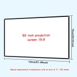 Projecteur pliant simple en soie de lait, écran souple 60 - 150 pouces, 16:9, portable, extérieur, haute ... Projecteur pliant simple en soie de lait, écran souple 60 - 150 pouces, 16:9, portable, extérieur, haute ...