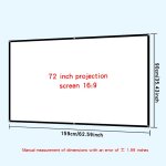 Projecteur pliant simple en soie de lait, écran souple 60 - 150 pouces, 16:9, portable, extérieur, haute ... Projecteur pliant simple en soie de lait, écran souple 60 - 150 pouces, 16:9, portable, extérieur, haute ...