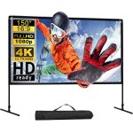Projecteur en toile 16:9 150 pouces avec support, ecran intérieur et extérieur avec trépied, projecteur ... Projecteur en toile 16:9 150 pouces avec support, ecran intérieur et extérieur avec trépied, projecteur ...