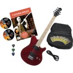 Promm150 - tr guitare electrique transparent red avec accessoires