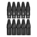 Pronomic xfxmplug noir xlr femelle / mâlle - 2x5 pièces Pronomic xfxmplug noir xlr femelle / mâlle - 2x5 pièces