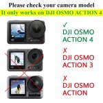 Protecteur d'cran d'objectif pour appareil photo dji osmo action 4 [2 + 2 + 2 pack], verre tremp, duret ...