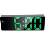 Pssopp r�veil num�rique horloge de jour grand �cran r�veil avec port de chargeur usb ecran led affichage ...