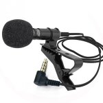 Pujiamx - mini microphone lavalier 3. 5mm, pince mtallique, micro - cravate 1. 5m / 3m, pour tlphone ...