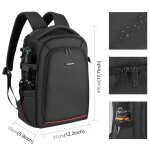 Puluz - sac  dos portable tanche pour l'extrieur, sac  bandoulire pour touristes, sac pour appareil ...